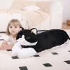 40'' Giant Cat Plush Stuffed Animal, Jumbo Black Cat Long Body Pillow Plush Toy, Large Soft Fluffy Kitty Cat Plushies Gift for Kids Boys Girls, Birthday view 1