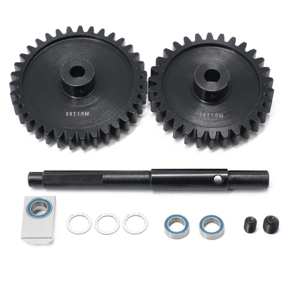XinGeeek Hardened 1.5M Steel Gear Kit 20T-25T-30T-35T Gears for Traxxas 1/5 X-MAXX XRT RC Car (30T+35T)