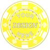 100-1000 Custom Plastic Poker Chips, Personalized Drink Tokens with Logo, Image, or Text, Double-Sided Full Color Print Drink Chips for Bars, Parties, Wedding, Poker Games, and Events (Yellow) view 1