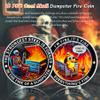 10PCS Skull Dumpster Fire Challenge Coin - The Strongest Steel is Forged Dumpster Fire Coin - Emotional Support This is Fine Chip - Funny Desk Accessories for Work - Inspirational Gifts for Men Women view 2