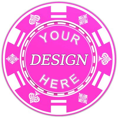 100-1000 Custom Plastic Poker Chips, Personalized Drink Tokens with Logo, Image, or Text, Double-Sided Full Color Print Drink Chips for Bars, Parties, Wedding, Poker Games, and Events (Rose Red)