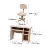 Abaodam 1set Miniature Dollhouse Furniture Set Simulation Office Desk Chair for Scenes Decor for Dollhouse Enthusiasts for Miniature Life Display view 2
