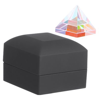 Anneome Pyramid Optical Crystal Home Decor Storage Box Crystal Prism High Light Transmissi