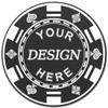 100-1000 Custom Plastic Poker Chips, Personalized Drink Tokens with Logo, Image, or Text, Double-Sided Full Color Print Drink Chips for Bars, Parties, Wedding, Poker Games, and Events (Black) view 1