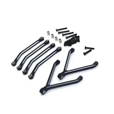 Compatible with FMS for Xiaoqi for FCX24 1/24 RC Car Parts Metal Upgrading and Refitting CNC Process for Chassis Axle Fixed Link RC Tie Link Rods(Black)