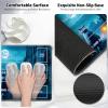 Cute Playmat with Zones -1 for MTG Card Game Playing 27.5 x 15.7 inch Non-Slip Desk Mat with Smooth Surface and Stitched Edge for TCG Card Board Games Accessory - City Moon Cat view 4