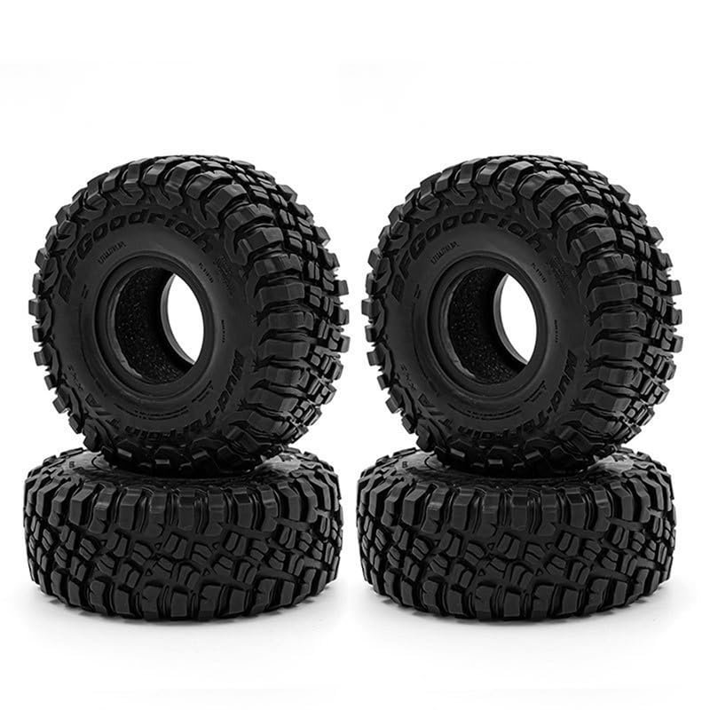 4PCS 117Mm 1.9 Rubber Tire Wheel Tyre for 1/10 RC Crawler Car Traxxas TRX4 RC4WD D90 Axial SCX10 II III Redcat MST