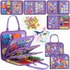 KIDS KING Montessori Busy Board for Toddlers 3-6, Soft Sensory Activity Book with Life Skills, Cognition, Sorting, Matching, Travel Toys for Airplane Car, Gift for Girls Boys 3+ Years Old (Mermaid) view 1