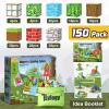 150PCS Magnetic Blocks-Build Mine Magnet World Forest Edition Kids Games for Boys&Girls Age 3-5 4-8 6-8, Magnetic Sensory STEM Toys Tiles for Toddlers Gifts for 3+ Years Old Ideal Construction Toys view 2