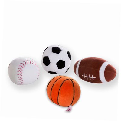 BESTonZON Baby Rattle Toys Hand Stick Doll Plush Rattle Bell Voice-Controlled Plush Toy Ball Football Baby Stuff