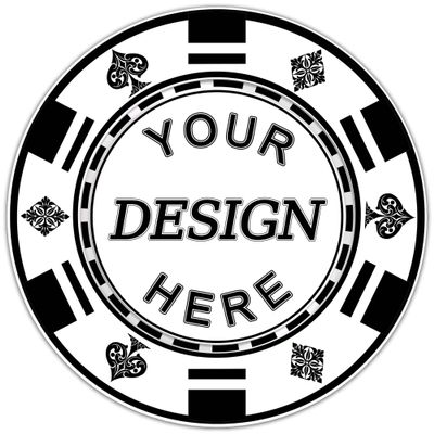 100-1000 Custom Plastic Poker Chips, Personalized Drink Tokens with Logo, Image, or Text, Double-Sided Full Color Print Drink Chips for Bars, Parties, Wedding, Poker Games, and Events (White)