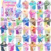Butter Slime Kit for Girls 35 Pack, Party Favors with Watermelon, Coffee, Mint, Candy, and Lemon Slime, Stretchy and Non-Sticky, Stress Relief Toy for Boys, Easter Basket Stuffers view 1