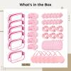 36 Pcs Spa Party Supplies, Plush Pink Sleepover Party Favors, Spa and Slumber Party Set, Includes Hair Accessories, Eye Masks, Towels, Transparent Makeup Bags, Great for Sleepover Fun view 2