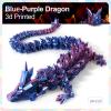 243D Printed Dragon Large 3D Dragon--Bigger Fidget Toy Gift for Kids, Boys, Girls & Adults,Cool Giant Crystal 3-D Printed Animals Desk Decor , Easter Basket Essentials(blue purple 24in) view 2