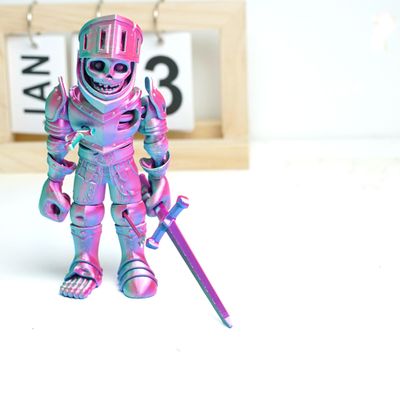 3D Printed Skeleton Knight Warrior Fidget Toy,Skull Man Zombie Flexible Animal Figurines,3-D Printing Action Figure Articulated Stuff Cheap Thing,Cool Skeletor Dragon 3D Prints Gifts Sword Dagger(PG)