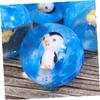 DECHOUS 5pcs Penguin Bouncy Balls Educational Rubber Toys for Boys and Girls Soft Odorless for Design Fun Animal Figurine Blue view 3