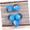 DECHOUS 5pcs Penguin Bouncy Balls Educational Rubber Toys for Boys and Girls Soft Odorless for Design Fun Animal Figurine Blue view 4