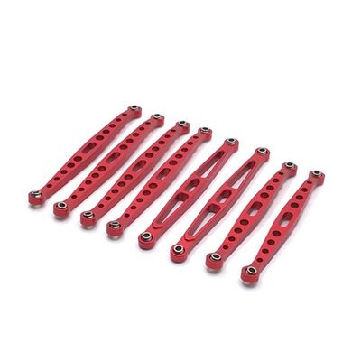 8Pcs Metal Link Rod Pull Rod Linkage for HB Toys ZP1001 ZP1002 ZP1003 ZP1004 ZP 1001 1/10 RC Crawler Car Upgrade Parts(Red)