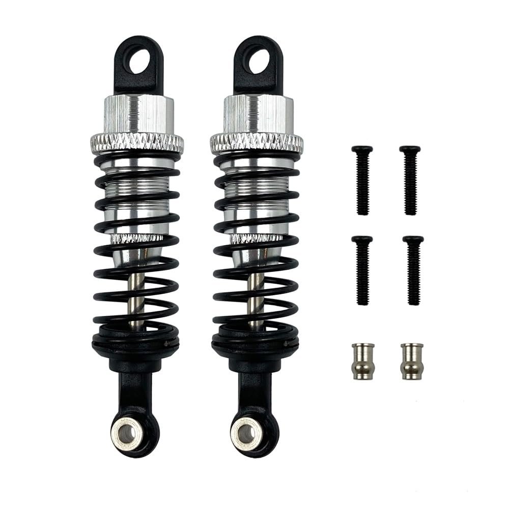 2 PCS Aluminum Shock Absorber Upgrade Parts for Wltoys A959 A969 A979 K929 & WPL C14 C24 & MN D90 D91 99S Rc Car Remote Control(2 PCS Silver)