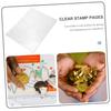 OFFSCH 20sheets Stamp Collecting Pages Transparent Storage Album for Stamps Currency Acid Binder Pages for Collectors Row Design view 3