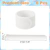 uxcell 6Pcs Silicone Snap Bracelets, 8.46" x 1" Slap Bracelets Bulk Wristbands for DIY Goodie Bag Fillers Crafts Classroom Incentives(White) view 2
