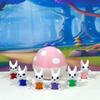 6pcs 3D Printed Mini Bunny Rabbit with Egg, Articulated Mini Rabbit Fidget Toy, Tiny Animal Fidget Toy, Executive Desk Toy, Home Decor MR005-PME-6X view 2