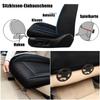 2 Front Premium Leather Waterproof Car Seat Cover with 96% Fit - Ultra Soft Non-Slip Car Seat Protector, Universal for All Seasons, Comes with Lumbar SupportBlack&Blue-Deluxe view 4
