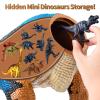 BLmukce 24" Large Dinosaur Toys for Kids 3-5, Big Dinosaur Tyrannosaurus rex Figure Toy with 10+ Dinosaurs Belly Storage, Gliding Wheels, Lights Sounds & Mist Spray  T-Rex that eats Toy for Boys Gift view 3