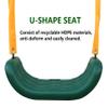 440lbs 2 Seat Swing Sets for Backyard, 1 Saucer and 1 Belt with Heavy Duty Outdoor A-Frame Metal Stand for Playground, Playset view 2