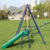 440lbs 2 Seat Swing Sets for Backyard, 1 Saucer and 1 Belt with Heavy Duty Outdoor A-Frame Metal Stand for Playground, Playset view 3