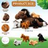 Lenwen 5 Pcs Horse Stuffed Animals 18 Inches Large Mommy Horse Plush with 4 Babies in Zippered Belly Nurturing Plushie Toy Set Gifts for Boys Girls Birthday Gift Derby Party Favors(Adorable) view 2