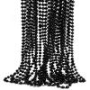 Bnikion Bead Necklace, 12PCS Black Bead Necklaces Stuff Accessories, 33" Mardi Gras Beads Necklace Costume, Festival Parade Throw Accessory Sets for Halloween Party Events Supplies Decor view 1