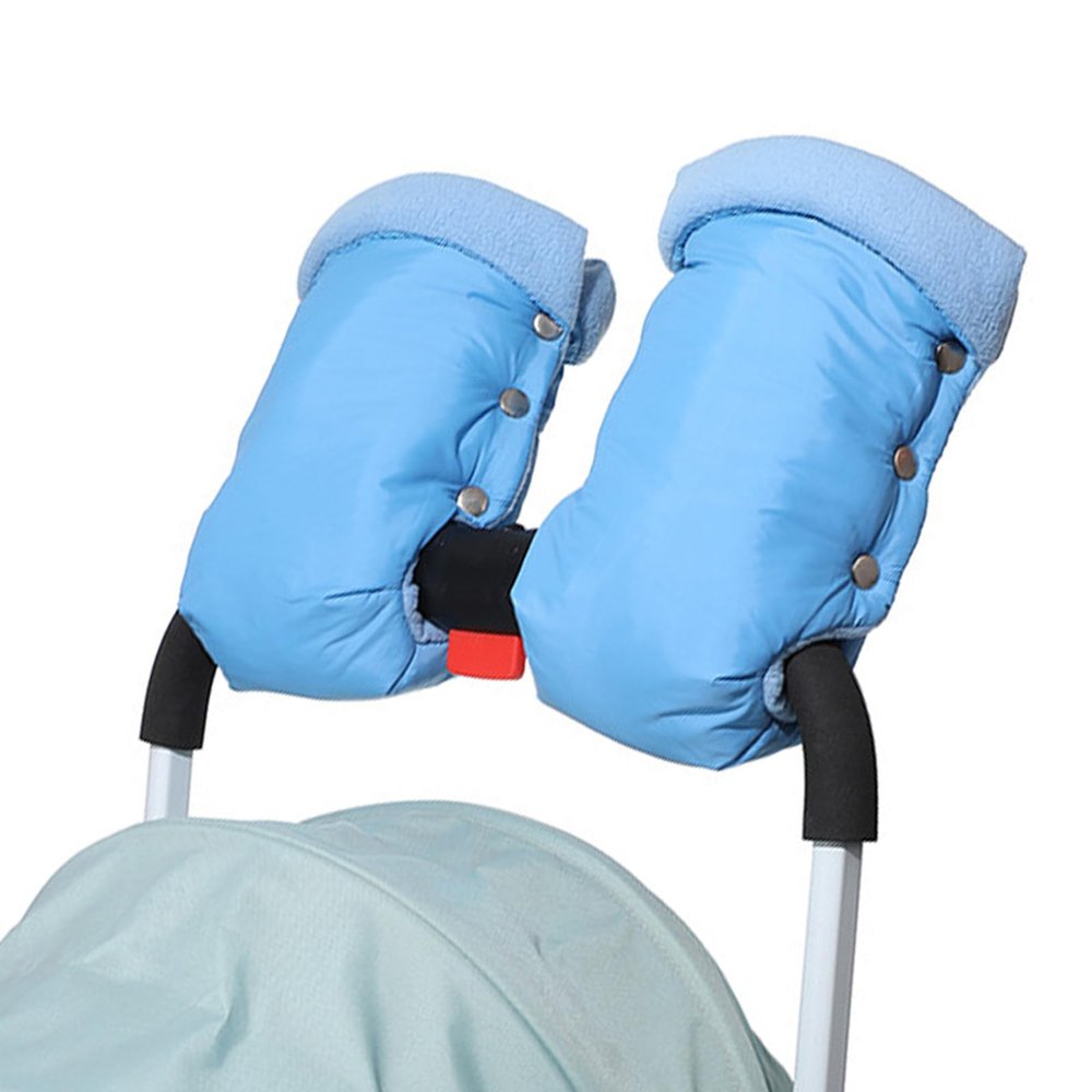 1 Pair Plush Lined Strollers Hand Muffs for Parents Water Windproof Baby Strollers Gloves Wide Compatibility