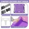 2 in 1 Toddler Swing & Baby Jumper, Foldable Baby Bouncer with Soft Cushion, Foldable Indoor & Outdoor Use, Easy to Install & Store Swing Sets for Backyard Play (Pink) view 3