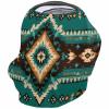 Nursing Cover for Breastfeeding Scarf, Weaving Pattern Green Baby Car Covers Super Soft Multi Use for Canopy Shopping Cart Cover Blanket Stroller Cover view 1