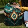 Nursing Cover for Breastfeeding Scarf, Weaving Pattern Green Baby Car Covers Super Soft Multi Use for Canopy Shopping Cart Cover Blanket Stroller Cover view 4