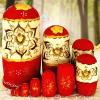 PXIWDAN Matryoshka 10 Pieces Creative Wooden Doll Birthday Gift Toy Doll Nesting Doll Stacking Doll(B) view 4