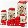PXIWDAN Matryoshka 10 Pieces Creative Wooden Doll Birthday Gift Toy Doll Nesting Doll Stacking Doll(A) view 4