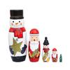 PXIWDAN Nesting Doll 5 Pcs Nesting Dolls Christmas Snowman Matryoshka Wooden Stacking Nested Handmade Toy for Christmas Matryoshka Stacking Doll view 1