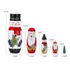 PXIWDAN Nesting Doll 5 Pcs Nesting Dolls Christmas Snowman Matryoshka Wooden Stacking Nested Handmade Toy for Christmas Matryoshka Stacking Doll view 2