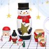 PXIWDAN Nesting Doll 5 Pcs Nesting Dolls Christmas Snowman Matryoshka Wooden Stacking Nested Handmade Toy for Christmas Matryoshka Stacking Doll view 3