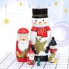 PXIWDAN Nesting Doll 5 Pcs Nesting Dolls Christmas Snowman Matryoshka Wooden Stacking Nested Handmade Toy for Christmas Matryoshka Stacking Doll view 4