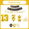 13th Birthday Decorations Balloons Boys - Black Gold Official Teenager Banner Large Star Number 13 Foil Balloons Omg Ur A Teenager Cake Topper Decor For 13 Years Old Party Supplies view 2