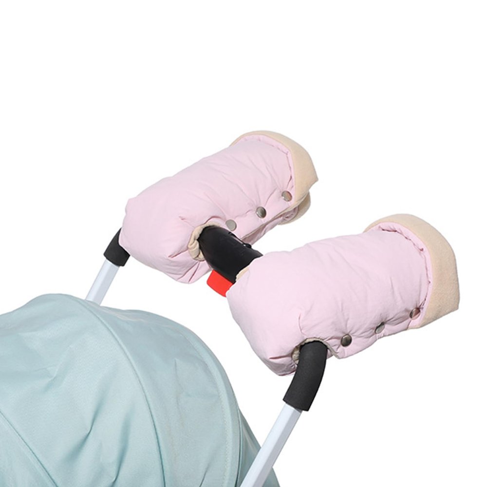 1 Pair Plush Lined Strollers Hand Muffs for Parents Water Windproof Baby Strollers Gloves Wide Compatibility