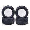 DAIKONRICH 4PCS Desert Truck 110MM RC Rubber Sponge Tires Tyre Rim Wheels Tires 12mm Hub Hex for RC 1/10 Car HSP Off Road(White) view 1
