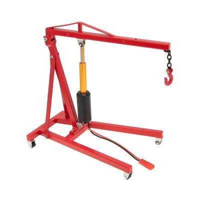Metal Electric Crane Engine Maintenance Bracket Engine Stand Jack for 1/10 RC Crawler Car TRX4 Axial SCX10,Red