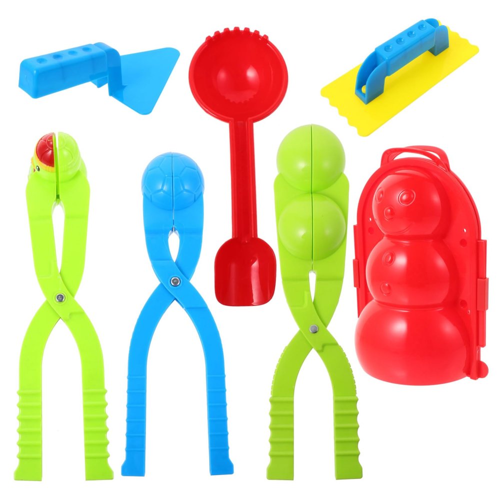 ERINGOGO 7Pcs Maker Clip Creative Tools for Outdoor Snow Play Accessories for Winter Fights and Snowman Building