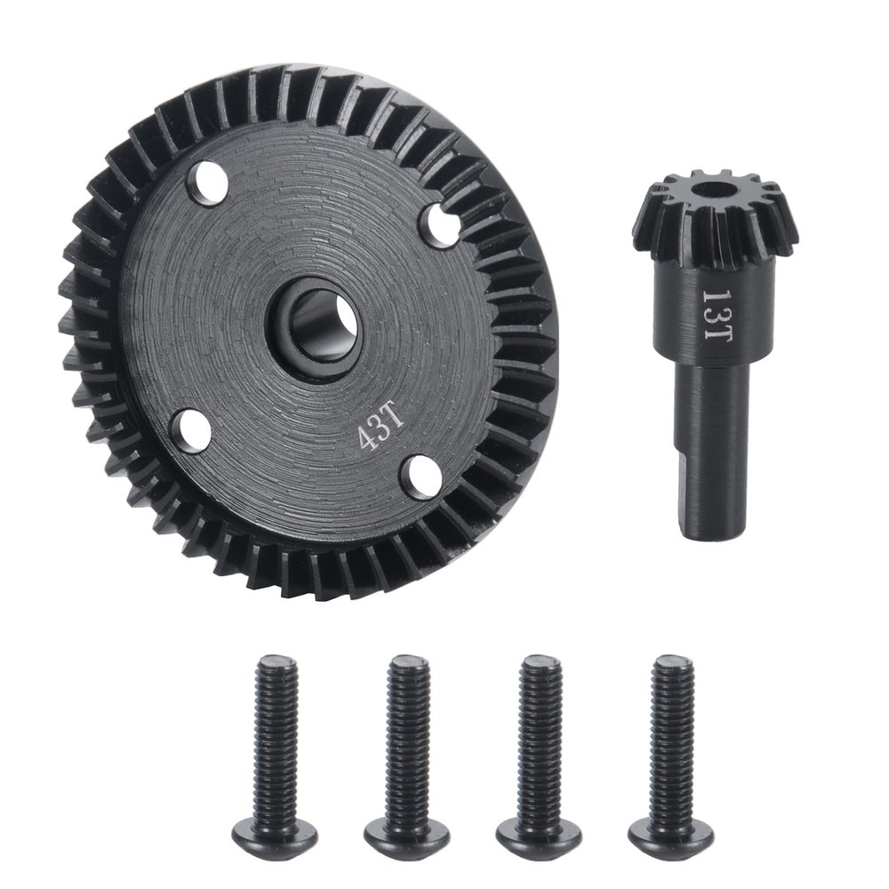 BRKRC Steel Differential Gear 43T 13T Gearbox Diff Gears Set for Arrma 1/8 Kraton/Outcast/Notorious/Talion 6S BLX /Typhon6S TLR 1/7 Fireteam/Mojave 6S BLX 4WD
