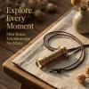 ROORKEE INSTRUMENTS (INDIA) A NAUTICAL REPRODUCTION HOUSE Brass Teleidoscope/Kaleidoscope Pendant with leather Cord Necklace, Etched Mandala Pattern Locket, Pocket Scope -A unique Gift for Loved Ones view 3