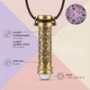 ROORKEE INSTRUMENTS (INDIA) A NAUTICAL REPRODUCTION HOUSE Brass Teleidoscope/Kaleidoscope Pendant with leather Cord Necklace, Etched Mandala Pattern Locket, Pocket Scope -A unique Gift for Loved Ones view 4